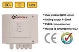 1% CO2 Gas Detection Duct Mount Level Controller & Transmitter Without Display